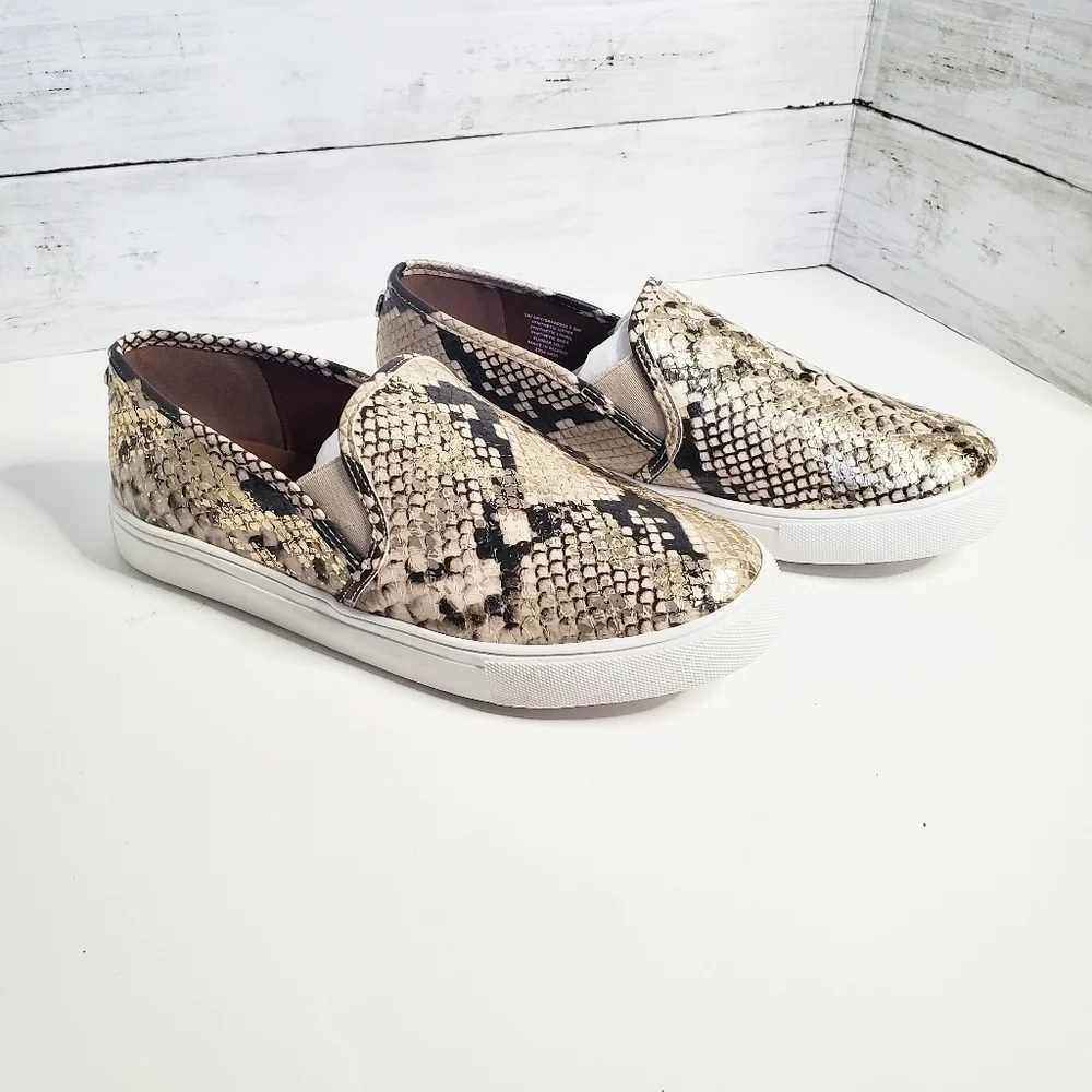 STEVE Madden Safary Snakeskin Slip On Sneakers - Picture 1 of 8